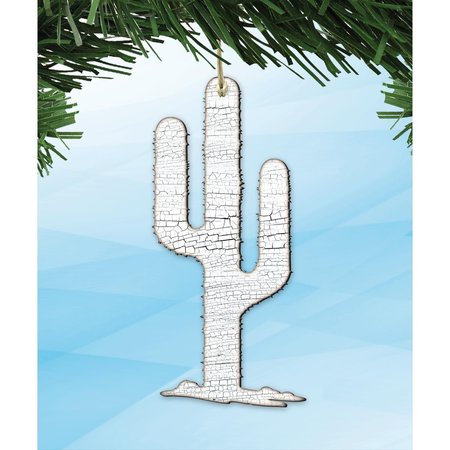 DESIGNOCRACY Cactus Wooden Ornament 99416O